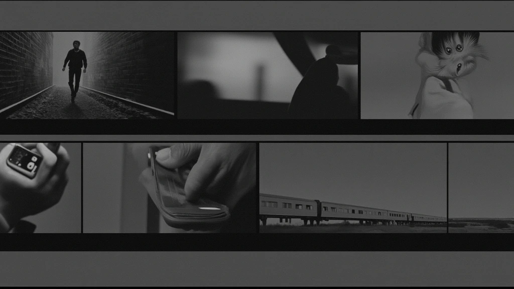 2.39:1 commercial storyboard template with six graphite frames